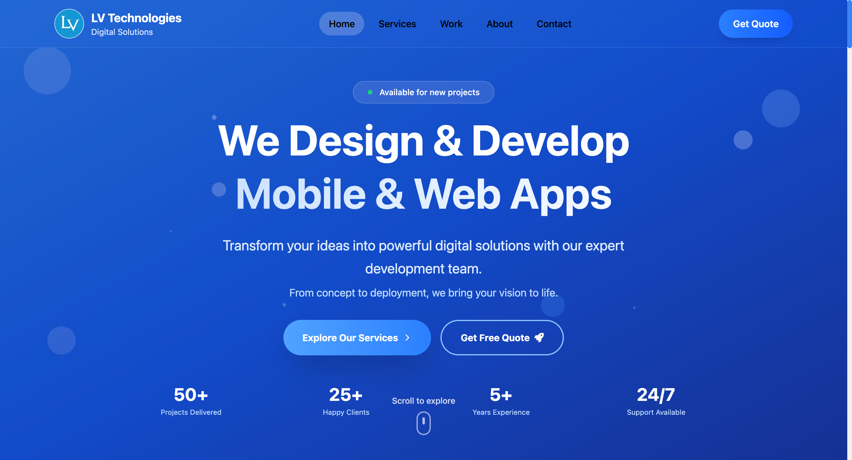 Lallu Vemula Technologies Website